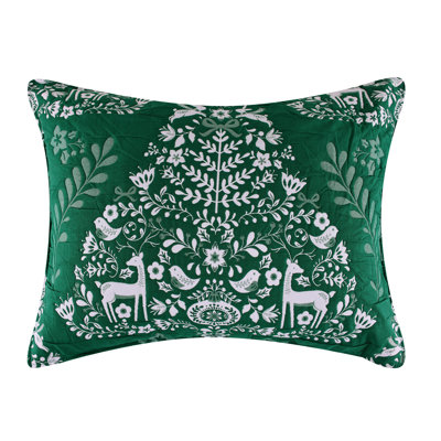 Greenland Home Fashions Noella Green Sham