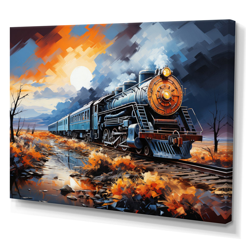 Abstract Train Sublime Landscapes II - Transportation Canvas Prints, H 24 po x l 32 po x P 1 po, Toile tendue