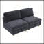 Canapé modulaire modulaire avec rangement, canapé convertible et multifonctionnel en tissu pliable pour aménager des pièces flexibles (gris)