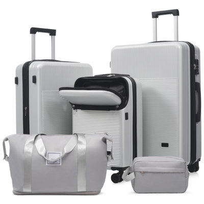 Luggage Sets 5 Piece with Half-opening