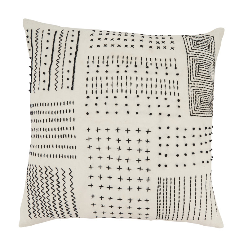 Coussin en coton Jacoby Collection, Duvet, Blanc