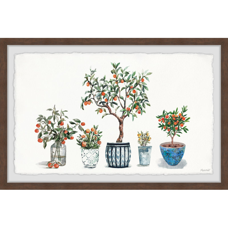 Orange Trees - Single Picture Frame Painting, 38cm H x 45cm W x 3.81cm D