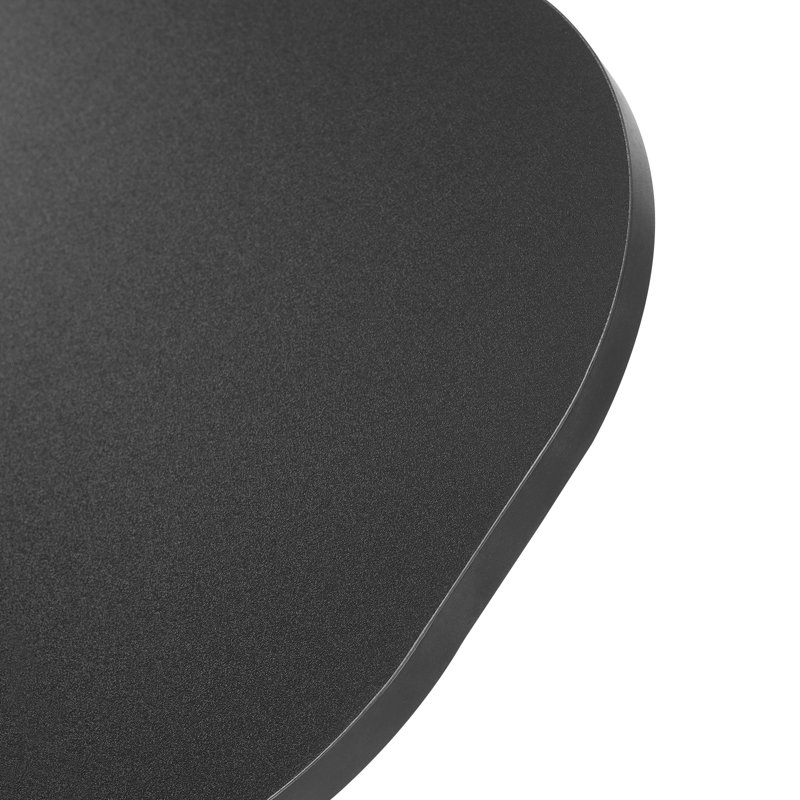 Petite table basse en C avec support pour ordinateur portable, Noir mat