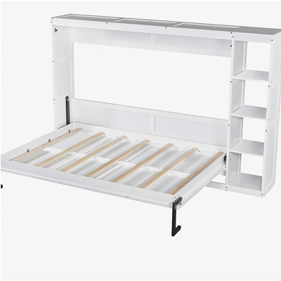 Murphy bed with bookshelf