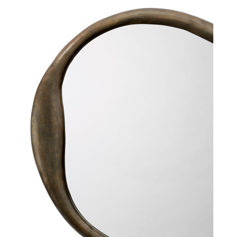 Organic Accent Mirror, Antique Brass