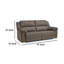 Larson Manual Reclining Oversize Sofa, Brown Faux Leather, 92 Inch