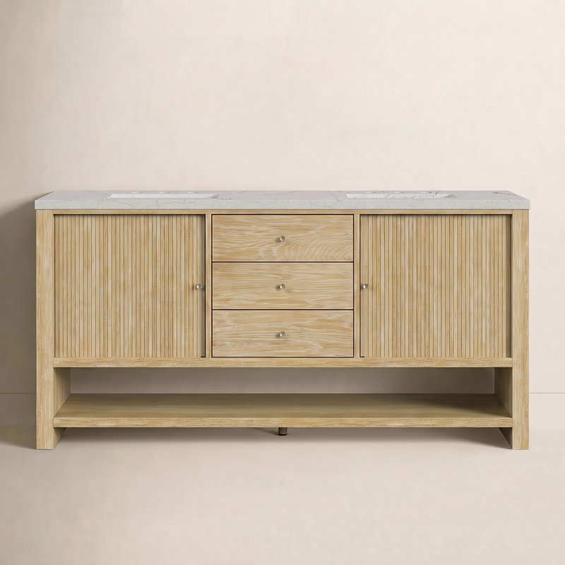 Marigot 72'' W Double Vanity, Eternal Jasmine Pearl, 8" Widespread