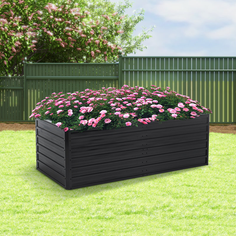Lit de jardin surélevé Shumel, H 25,2 po x l 74,6 po x P 35,4 po