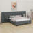 Upholstered Platform Bed With Big Headboard-557304104-557304105