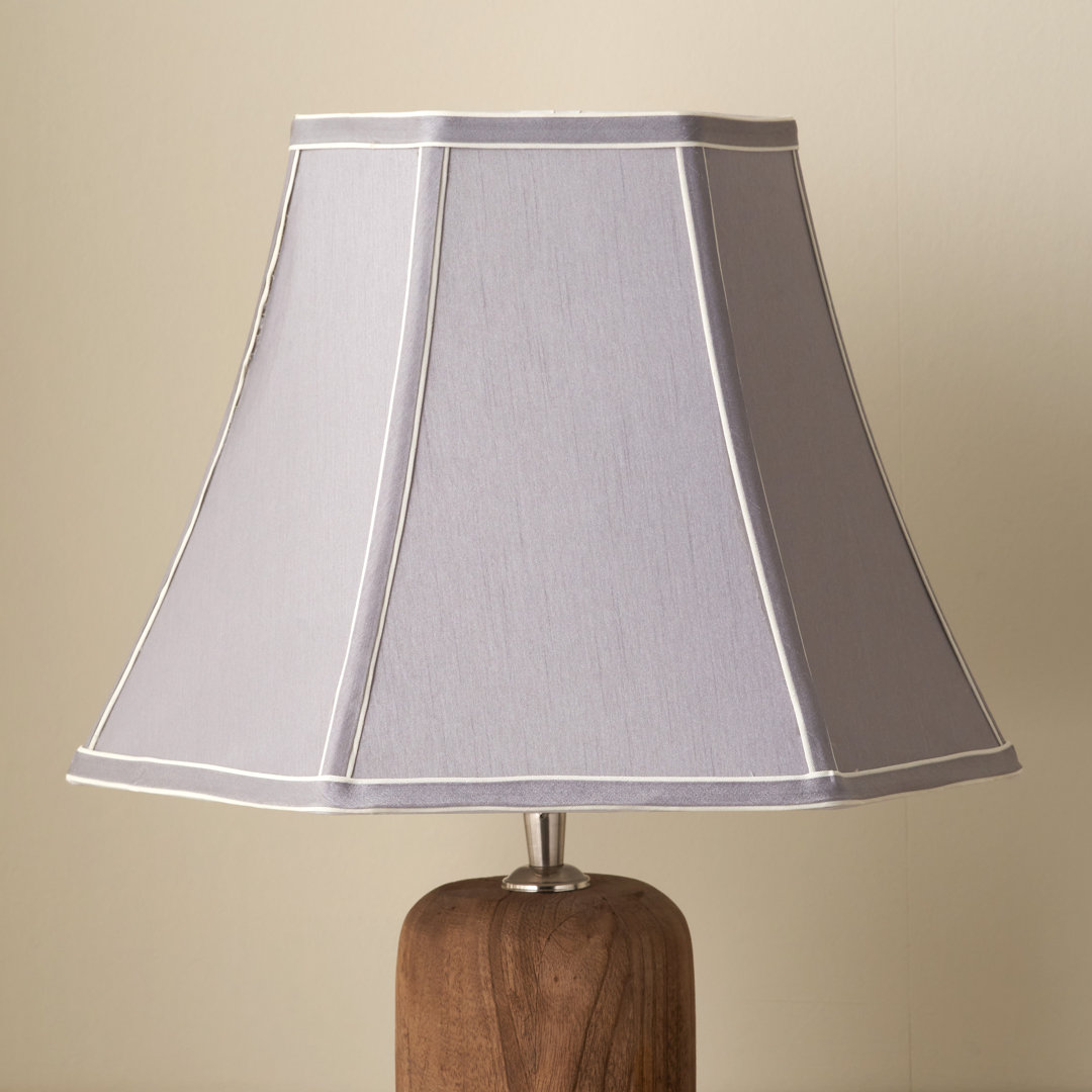 Ervine 28cm H Silk Bell Lamp Shade ( Screw On ) in Steel Grey