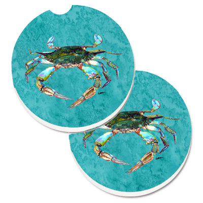 Ceramic Round 2 Piece Car Coaster Set