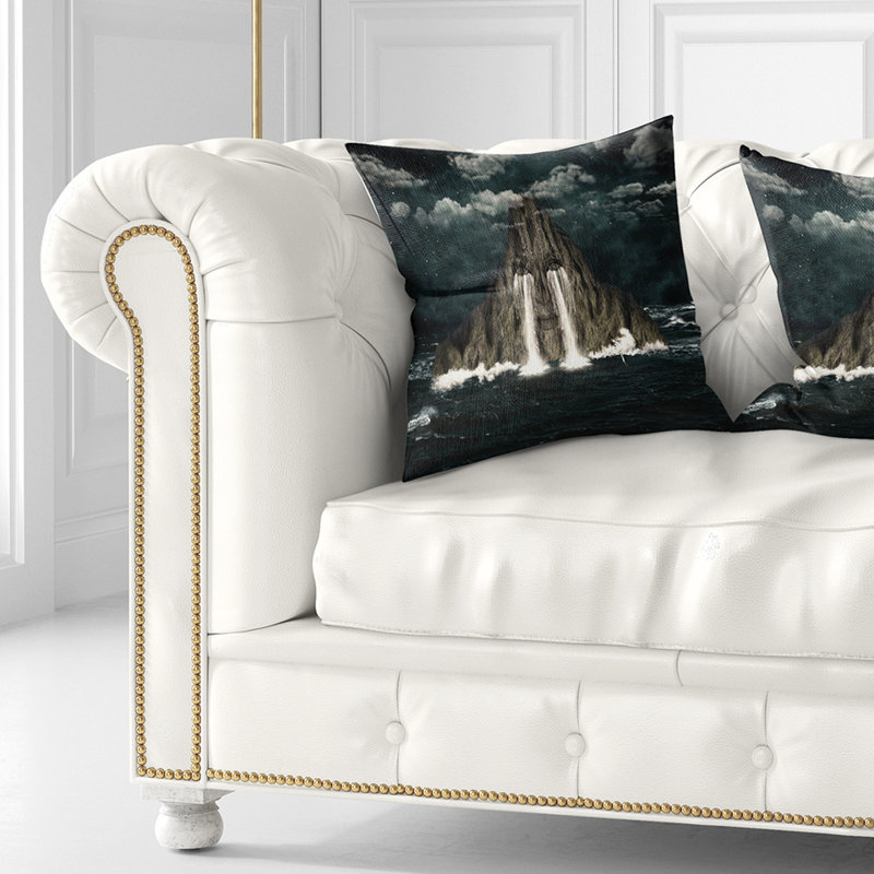  Coussin Abstract Sea of Tears, 16 po x 1 po, Coussin décoratif