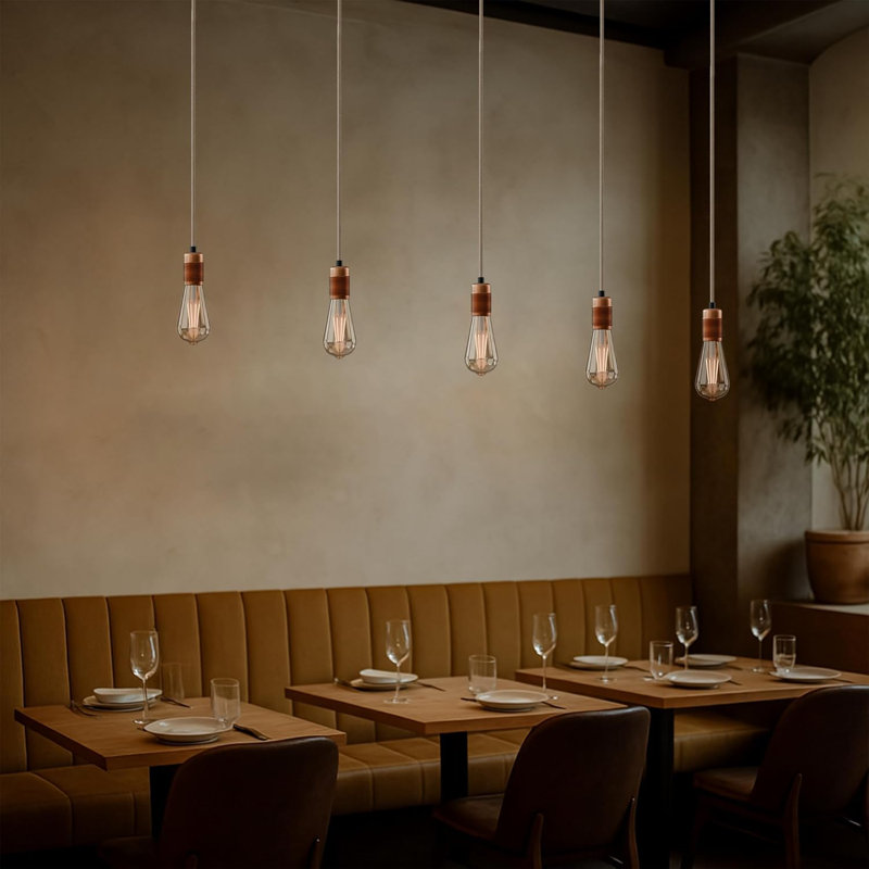 1 - Light Single Pendant, Copper
