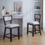 Ensemble de 2 tabourets de comptoir de 26,5 pouces, rembourrés avec dossier confortable, structure en bois d'hévéa durable pour la maison et la cuisine-1660357862