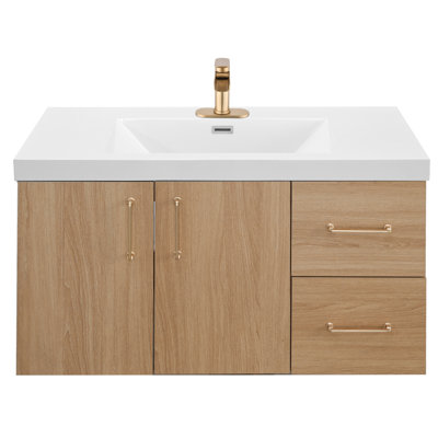 36 Inch Floating Wall-Mounted Bahtroom Vanity With Single Sink