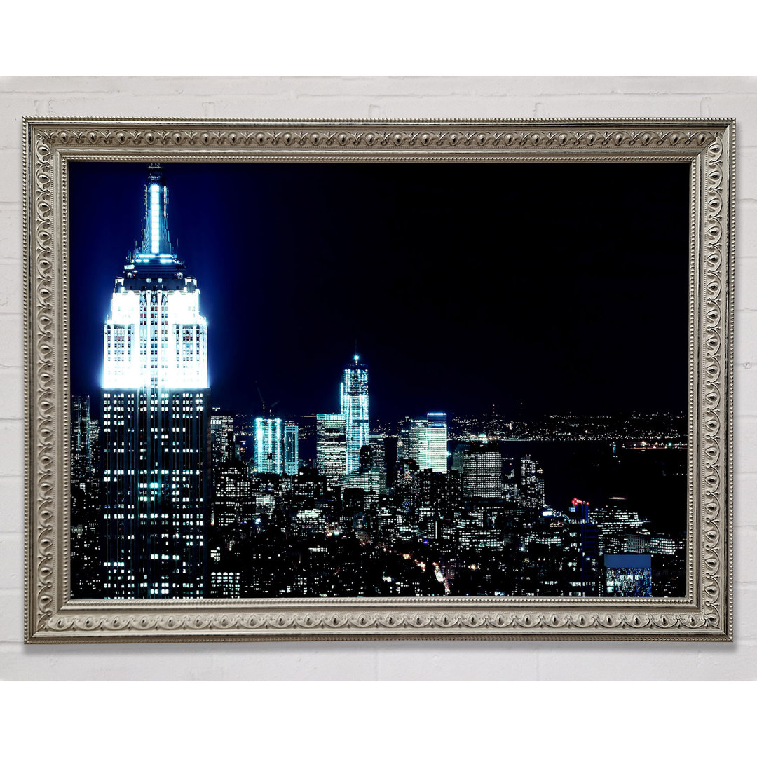 New York City Silver Glow Nights - Druck