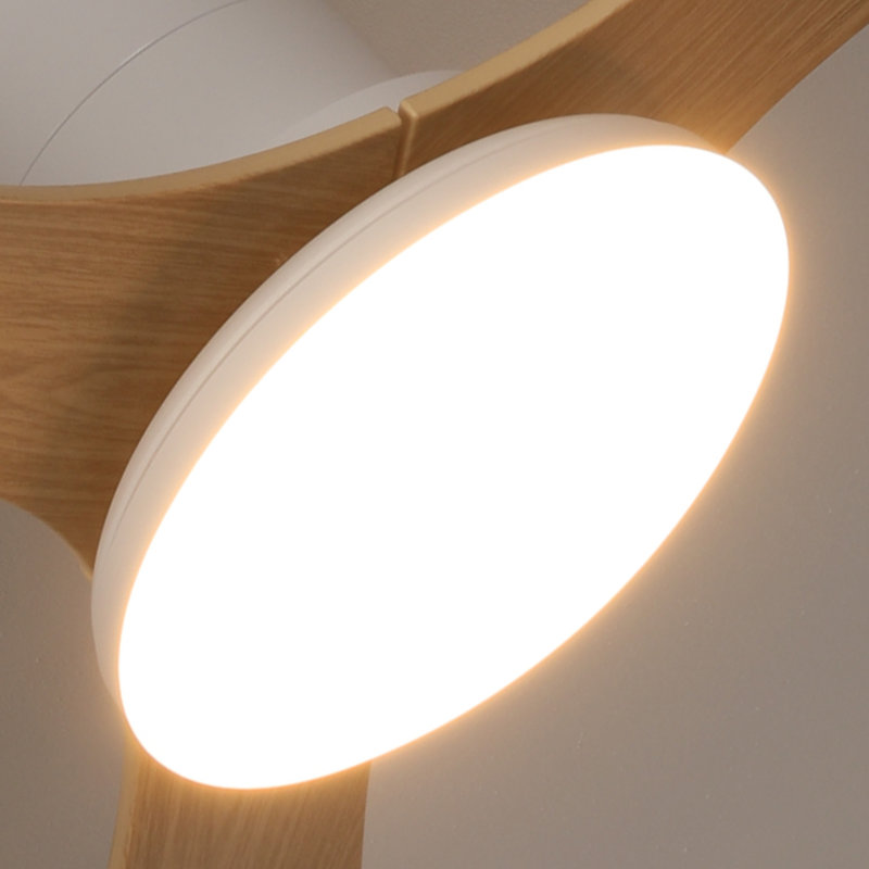 Ventilateur de plafond d'intérieur à pales en ABS 52 po avec éclairage à DEL à intensité variable et télécommande Karlena, 3 températures de couleur, moteur CC réversible à 6 vitesses, minuterie