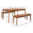 Teterboro 4 - Person Solid Wood Patio Dining Set Umbrella Hole Included Rectangular Table-1042352856