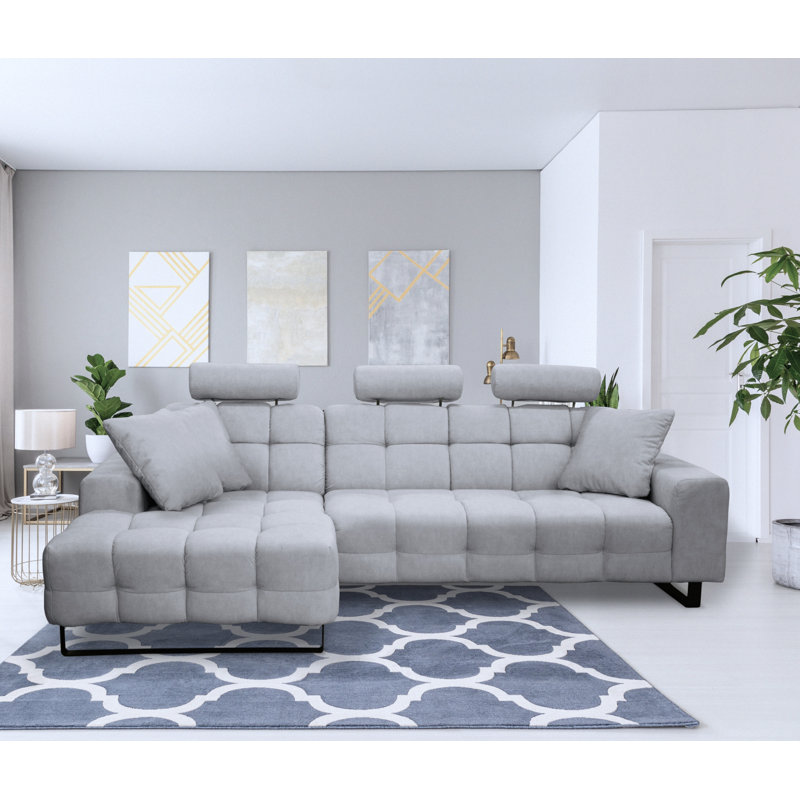 4 Seater Corner Sofa, Left Hand Facing, Clear