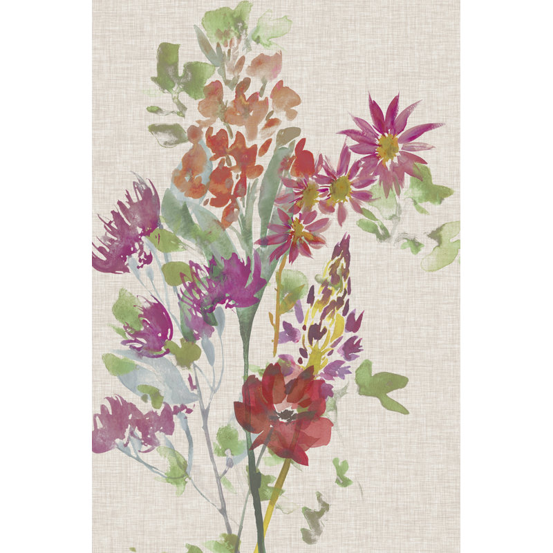 Linen Bouquet II - Wrapped Canvas Painting, 46cm H x 30cm W