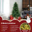 Lighted Artificial Pine Christmas Tree-1819818789