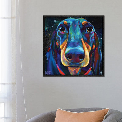 Dachshund In Space 1 Piece Wall Art on Canvas