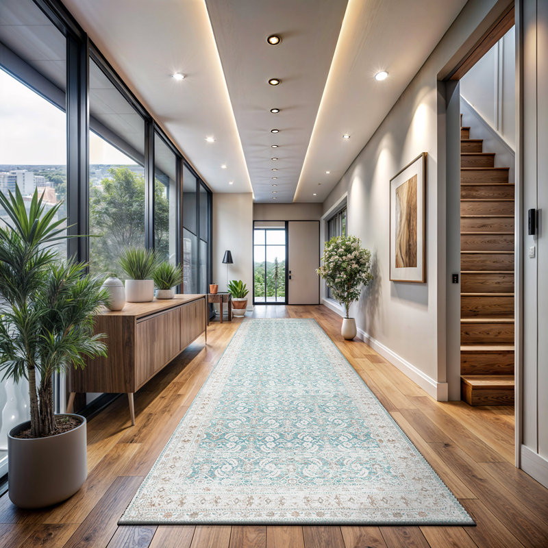 Tapis Koressa avec envers antidérapant, Tapis de couloir 2 pi 2 po x 7 pi
