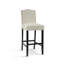 Ensemble de 2 tabourets de bar rembourrés à hauteur de comptoir pour îlot de cuisine, pieds en bois d'hévéa beige, capacité de poids de 300 lb