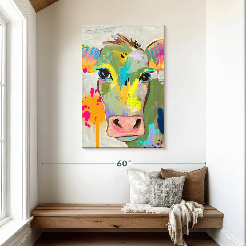 Brampt Cow Neon, 45" H x 30" W