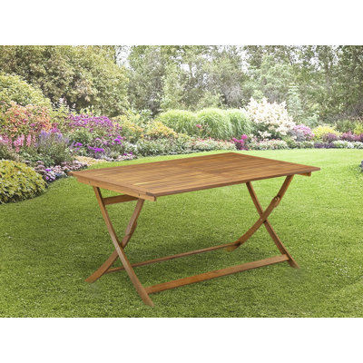 Table de salle à manger A Patio - table rectangulaire en bois d'acacia avec feuille papillon, 36 x 60 pouces