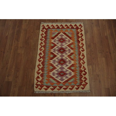 Handwoven Tribal Pattern Kilim Rug 2X3