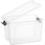  Boîte de rangement transparente avec couvercle, 8,7 pintes de bacs en plastique pour l'organisation, caisses empilables, sans BPA, non toxiques, sans odeur, organisateurs pour la maison, le bureau, l'école et le dortoir, paquet de 3