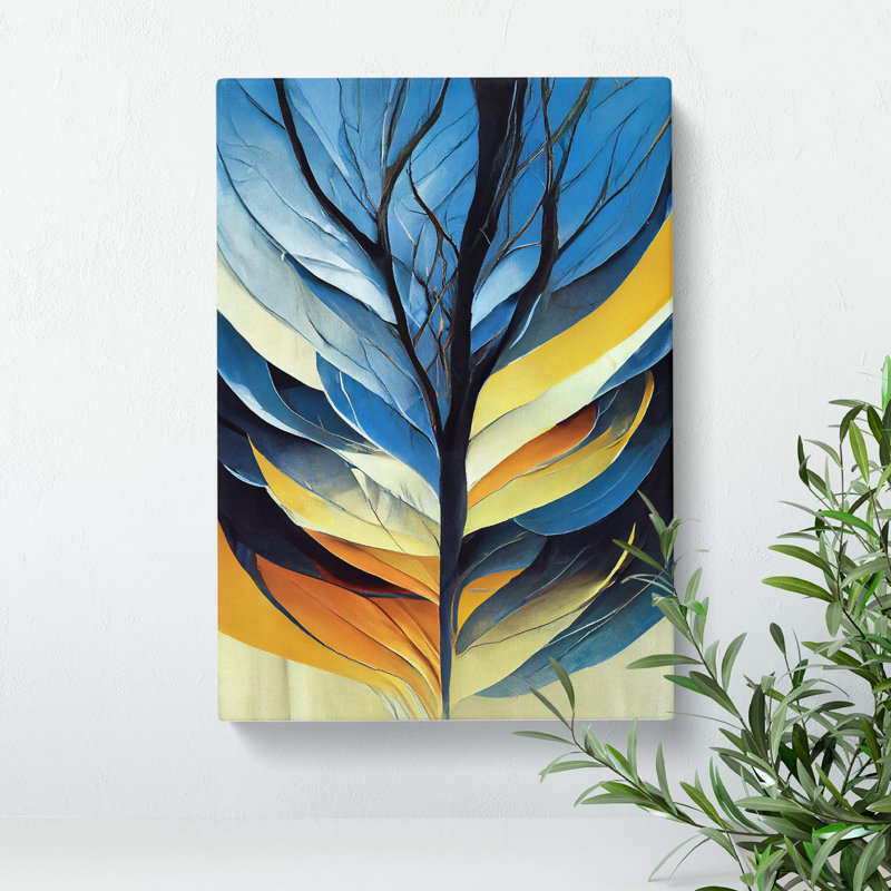 Tree Abstract Art No.4 - Wrapped Canvas, 50cm H x 35cm W x 3cm D