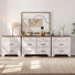 Ensemble de commode 3 pièces 110,2 "pour chambre à coucher, commode en bois, commode moderne en bois pour salon, chambre à coucher et entrée