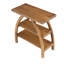 Table d'appoint en bois massif de 23,62 po avec pieds arqués, table de bout rustique étroite avec rangement à 3 niveaux, petite table d'appoint de style campagnard pour le salon et les petits espaces-1422086201