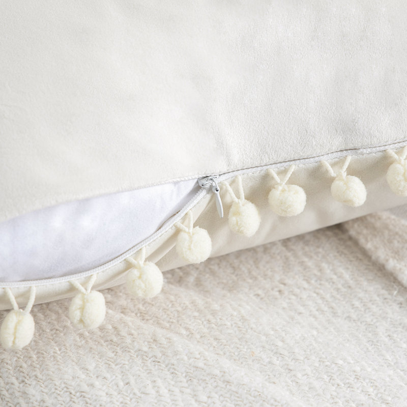 Housse et insert de coussin carré en mélange de polyester / mélange de polyester MC Bundle1, Bleu marine / blanc cassé