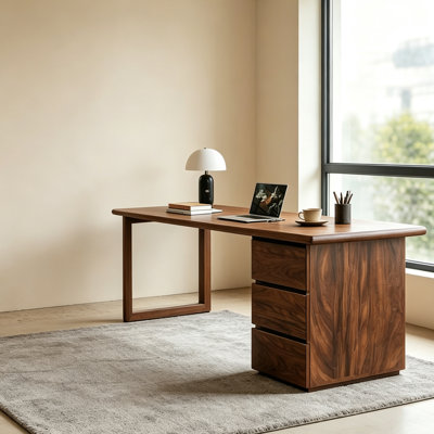 New Chinese-Style Solid Wood Desk