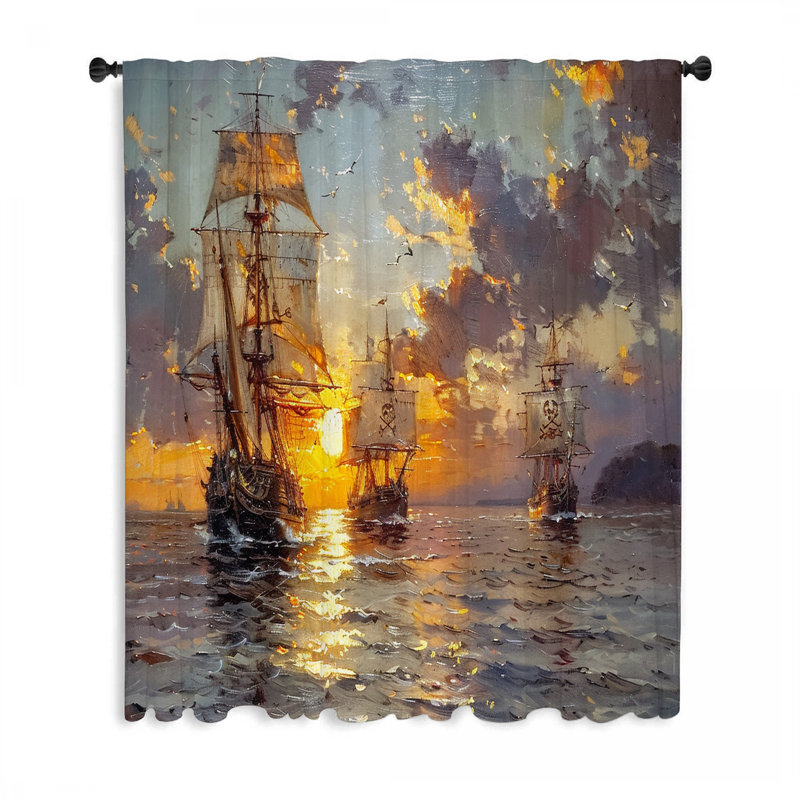 Le rideau occultant en polyester Earthel filtre beaucoup de rideaux de lumière, L 50 po x L 96 po