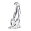 Statue en polystone assise avec taches en miroir