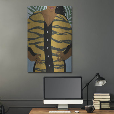  «Her Style 2» par Alonzo Saunders, art mural en métal, 24 po x 36 po