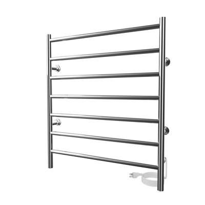 24" x 27" Kontour Linear Steel Wall Mounted Electric Towel Warmer - Chrome, Plug-In 