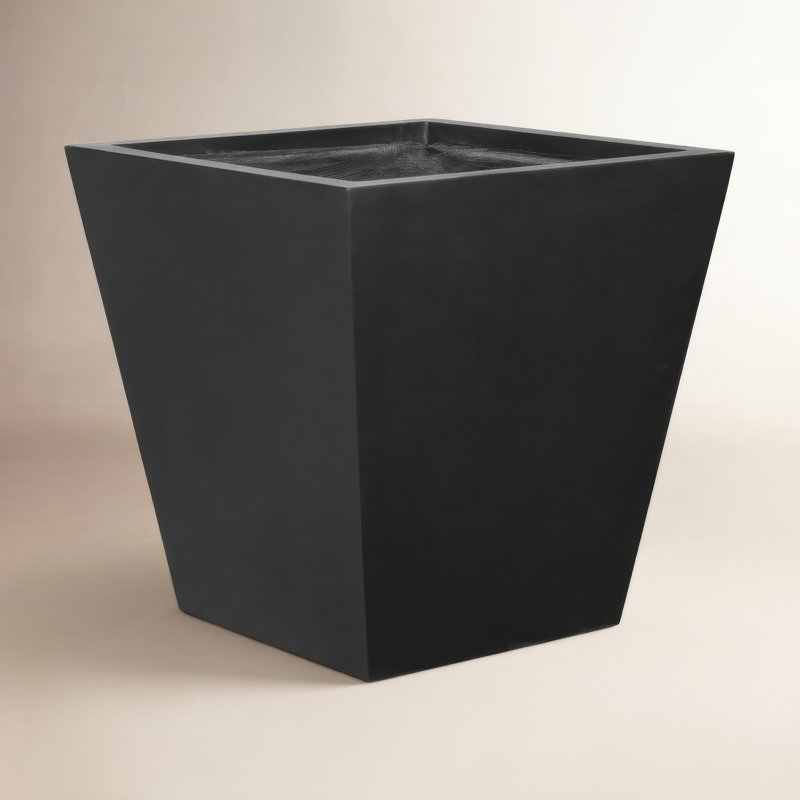 Nael Planter Box, 22" H x 22" W x 22" D, Black
