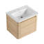 Meuble-lavabo mural avec lavabo en céramique blanche-594804442
