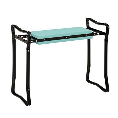 Banc de jardin et de siège en acier avec coussin rembourré multicolore