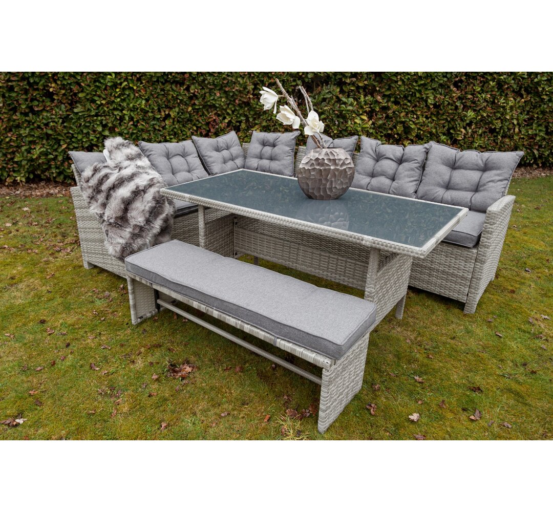 8-Sitzer Lounge-Set Brezina aus Rattan