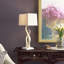 32" Polished Inner Horn Table Lamp - Cream Base