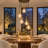 Hooman 5 - Light Cluster Teardrop Pendant 15" Ceiling Flush Mount Chandelier