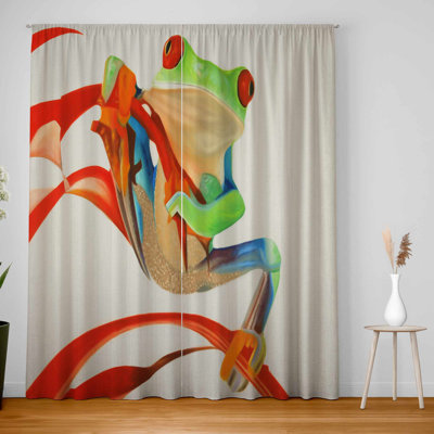 Red-eyed frog Blackout Window Curtain Pair | Home Decor