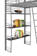 Agastya Twin Metal Loft Bed with Bookcase by Isabelle & Max