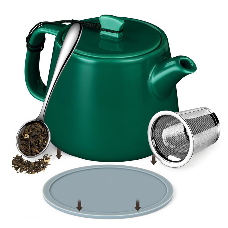 LILUNN Teapot, Forest Green